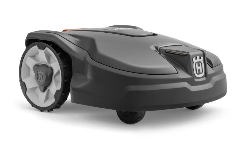 Husqvarna AUTOMOWER® Mähroboter 315 Mk II, dunkelgrau, vier Räder.